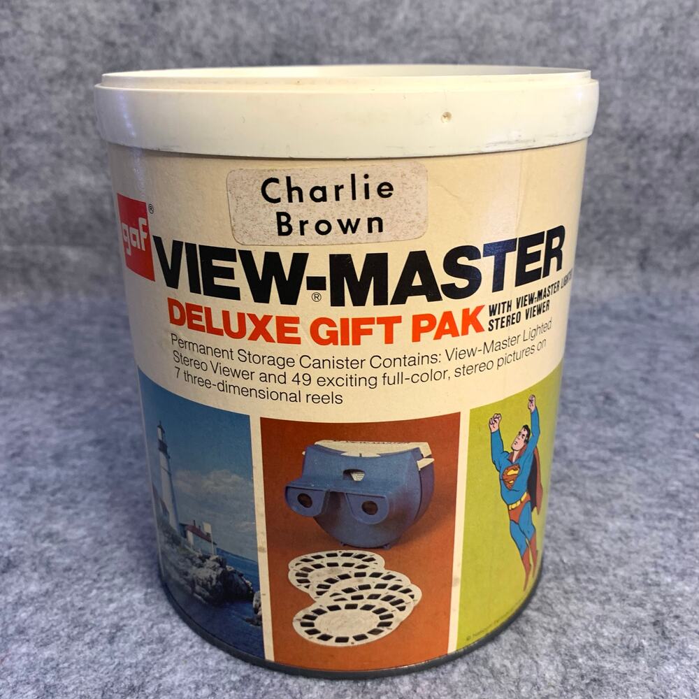 Vintage Charlie Brown View-Master Canister, Canister ONLY, for Deluxe Gift Pak